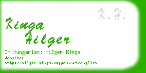 kinga hilger business card